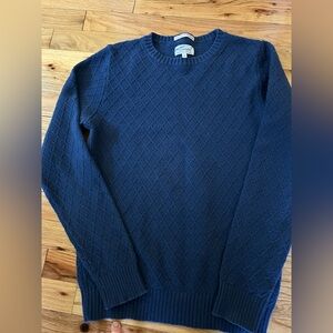 Gant Vintage  Men's Navy Diamond-Textured Crewneck Sweater
